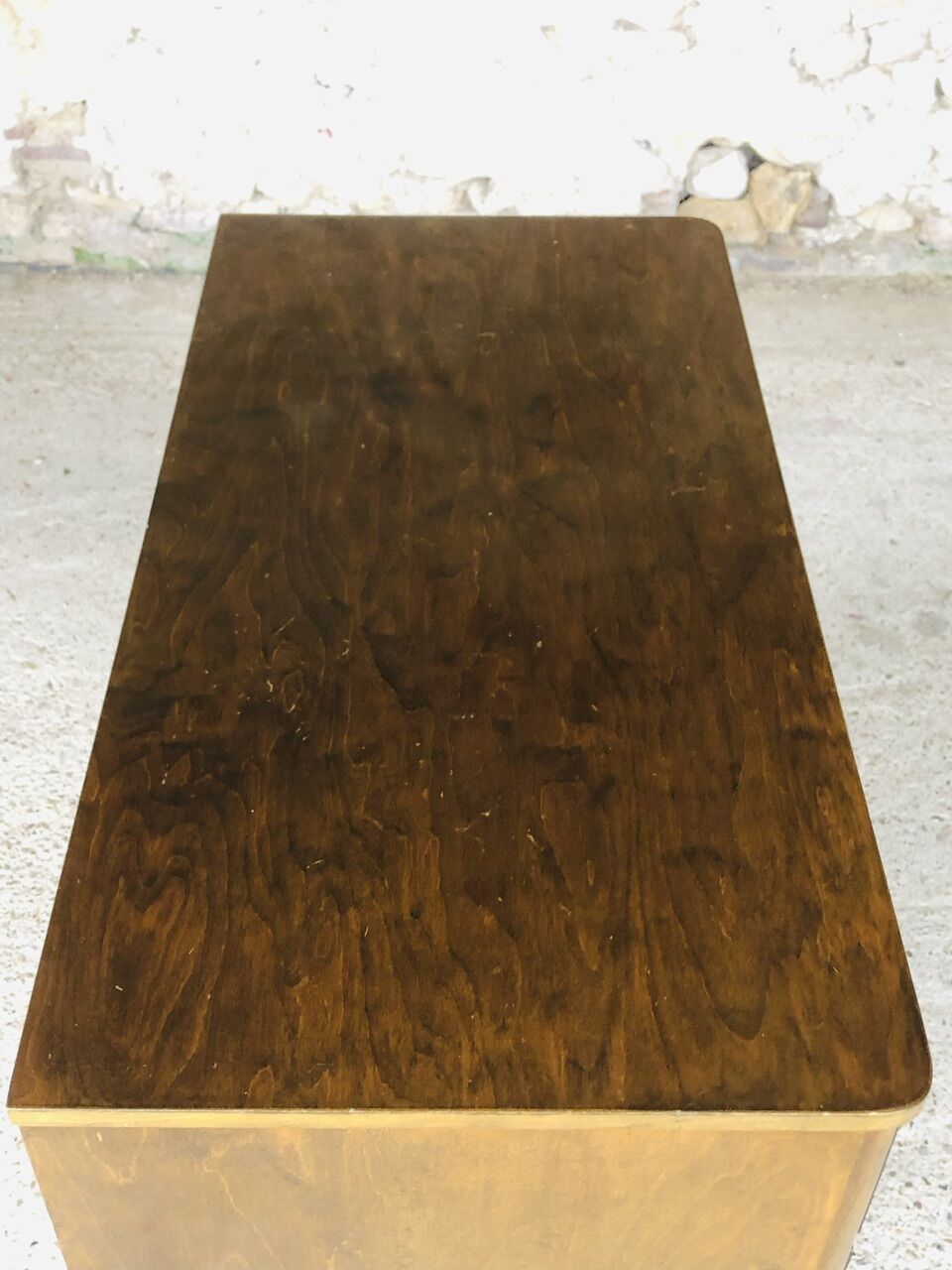 Vintage walnut chest of drawers, compass feet circa 50/60's