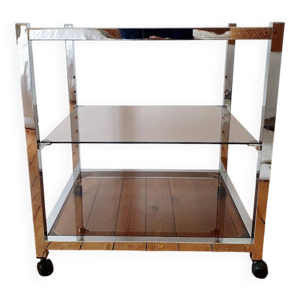 desserte en métal chromé