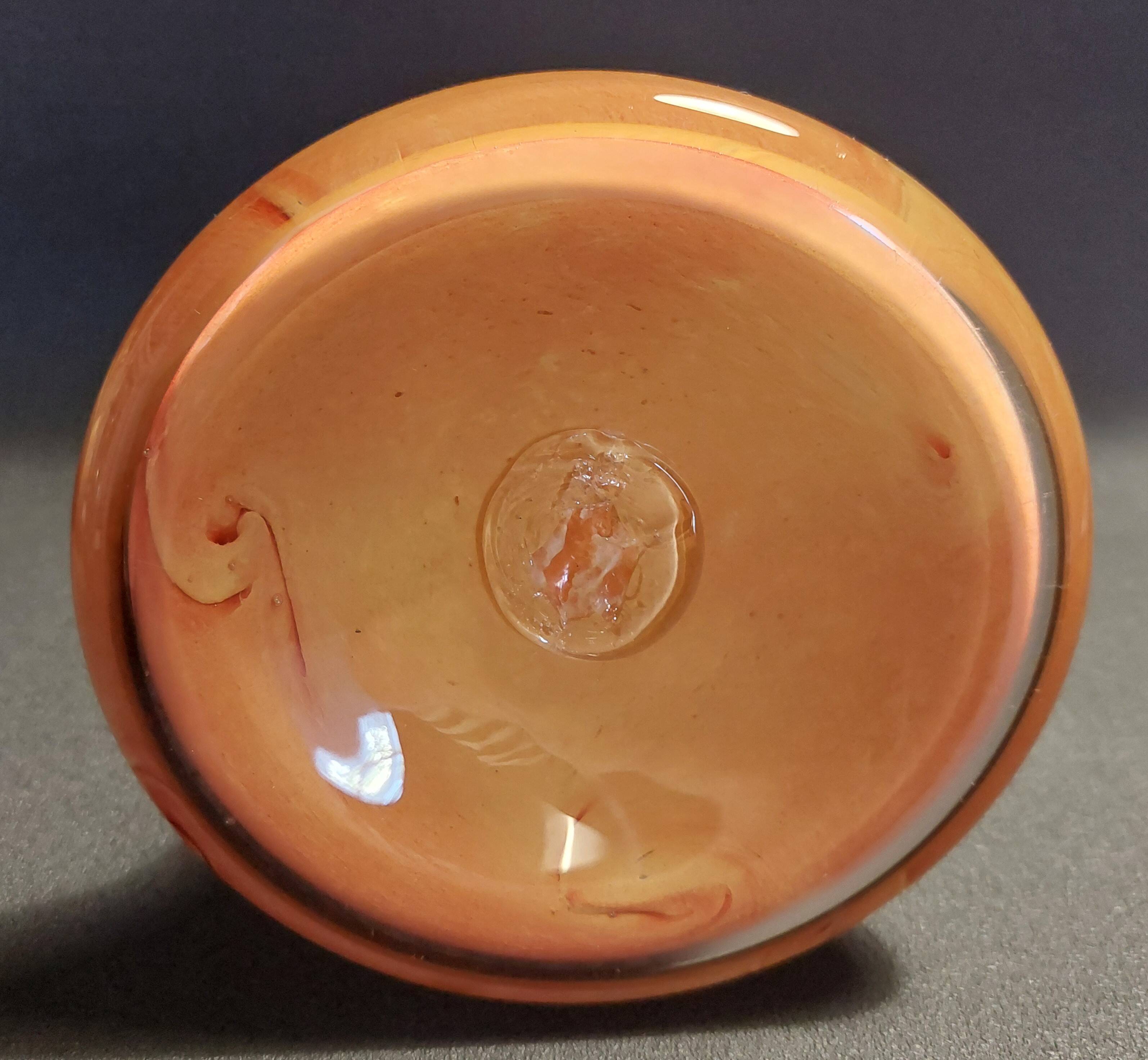 Vintage blown glass vase from Pierre de Lune crystal factory.
