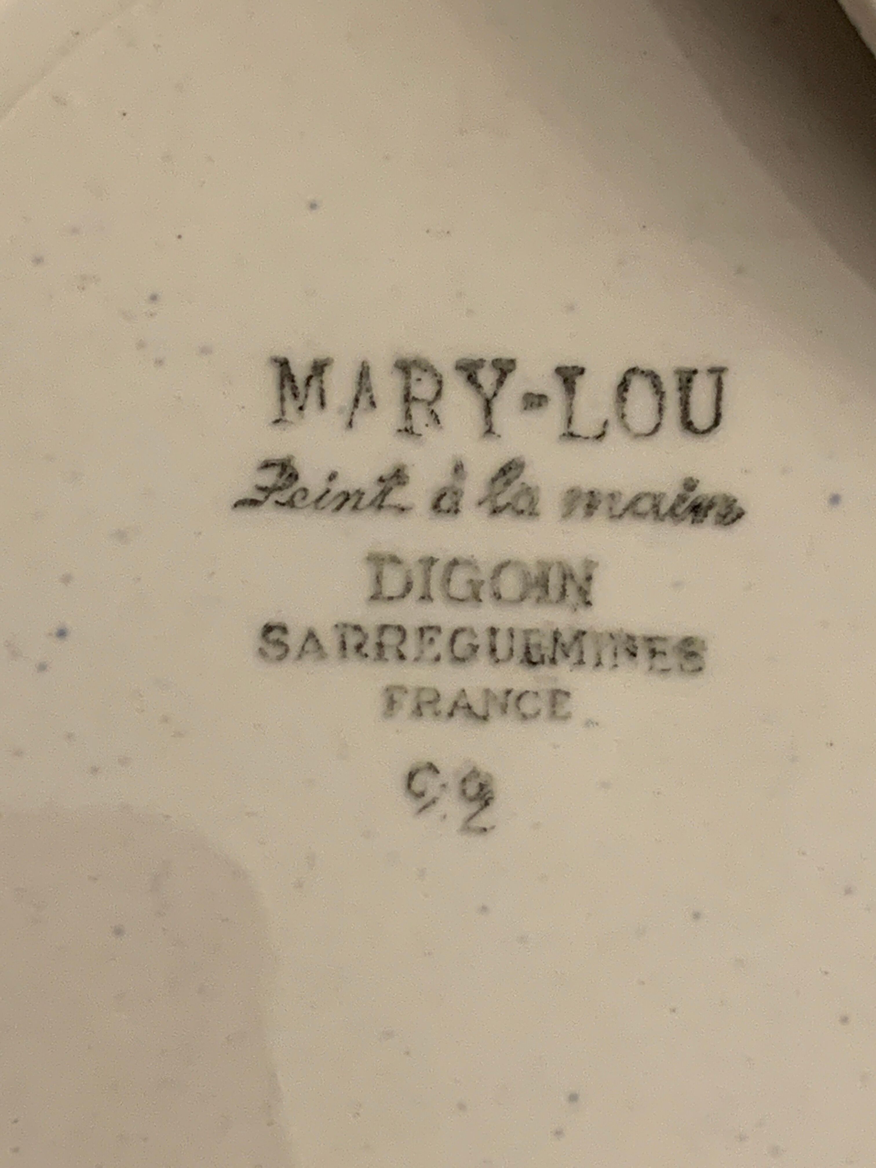 5 flat plates Mary Lou, Digoin Sarreguemines
