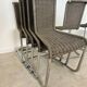 Lot de 8 chaises tubulaire design Tecta style bauhaus métal et cannage gris vintage année 80
