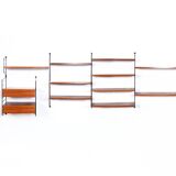 Teak Wall System by Kajsa & Nils Nisse Strinning for String, 1960s