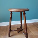 Carved tripod stool