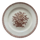 Assiette ancienne Jules Vieillard – Bordeaux, décor Saint-Corbeille
