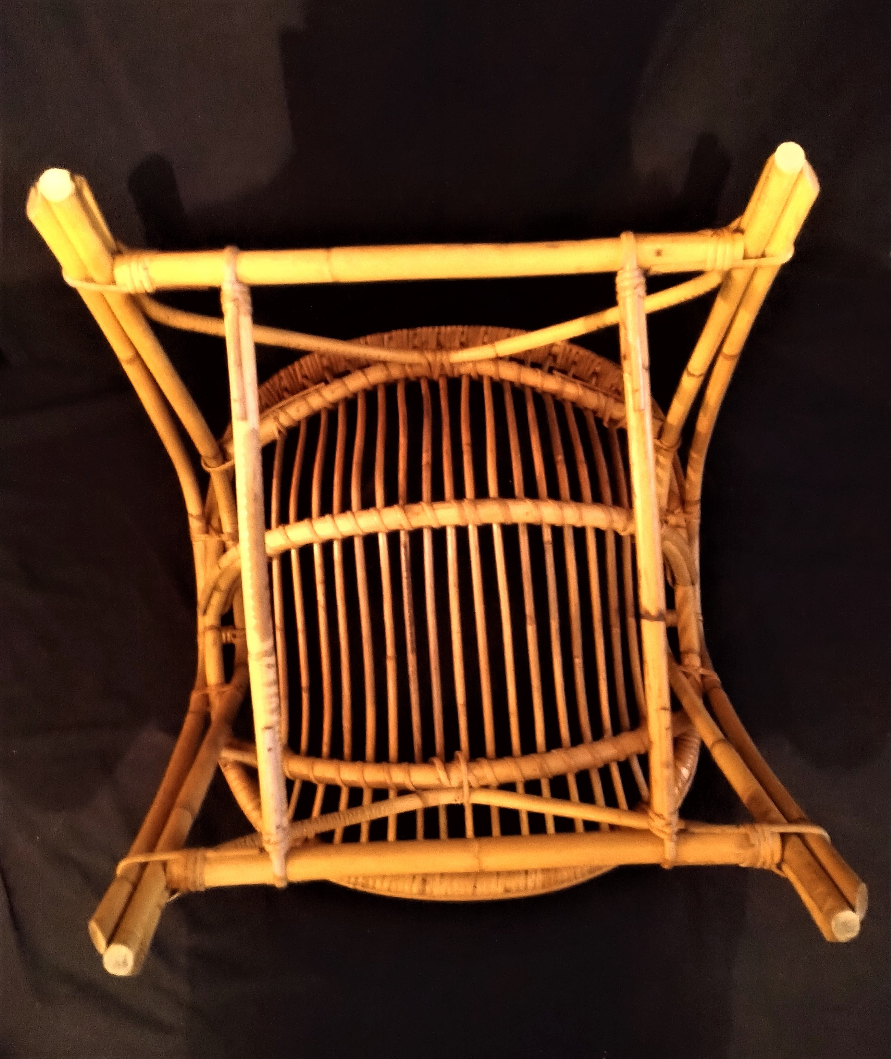 Adult rattan shell armchair