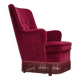 Fauteuil danois des années 1970, très bon état d'origine, mobilier en velours.
