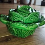 Vintage ceramic barbotine bonbonnière in the shape of a cabbage – 1950s