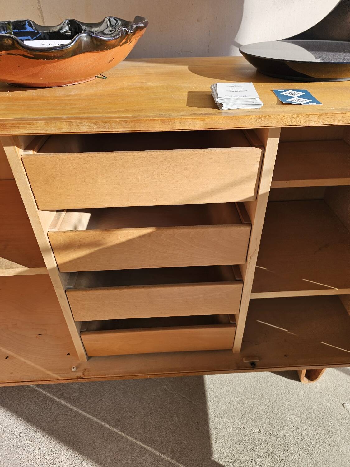 Lowboard sideboard from Braakman DB02 birch series loop legs for Pastoe