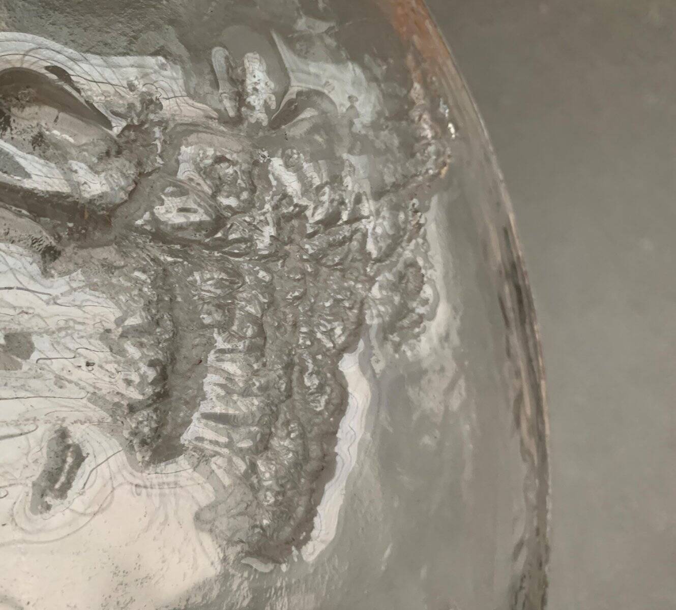 Large Finnish Glass Plate from the Mid-Century by Kaija Aarikka for Humppila