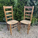 Set of 4 straw chairs