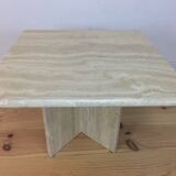 Square travertine coffee table