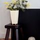 Vase cubique en céramique sur pieds boule en bois, Pays-Bas, Années 90