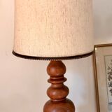 Turned wooden lamp 56cm