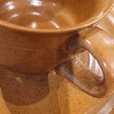 5 Stoneware cups and saucers