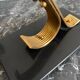 Pair of Modernist Gold Starry Bookends