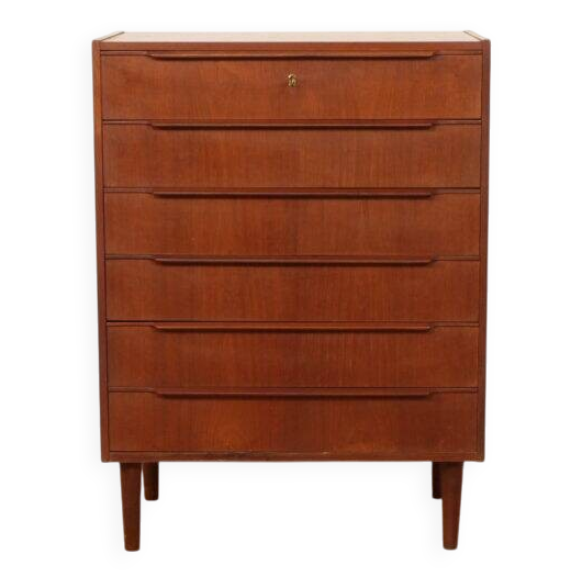 Commode danoise vintage | Teck | 6 tiroirs | 100 cm