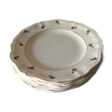 6 plates flat sarreguemines digoin - model arromanches