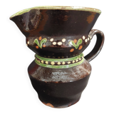 Glazed terracotta pitcher from Savoie, early 20th century