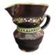 Glazed terracotta pitcher from Savoie, early 20th century