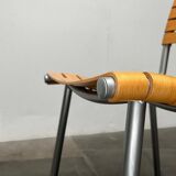 Postmodern chair in metal and wood by Ruud Jan Kokke for Harvink, 1990s.