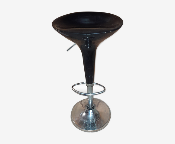 Tabouret de bar vintage en resine et métal