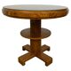 Art Deco game table with a black glass top.