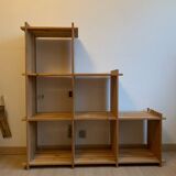 Vintage Mountain Pine Staircase Bookcase Circa 1980