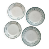 Set of 4 mismatched iron earth plates