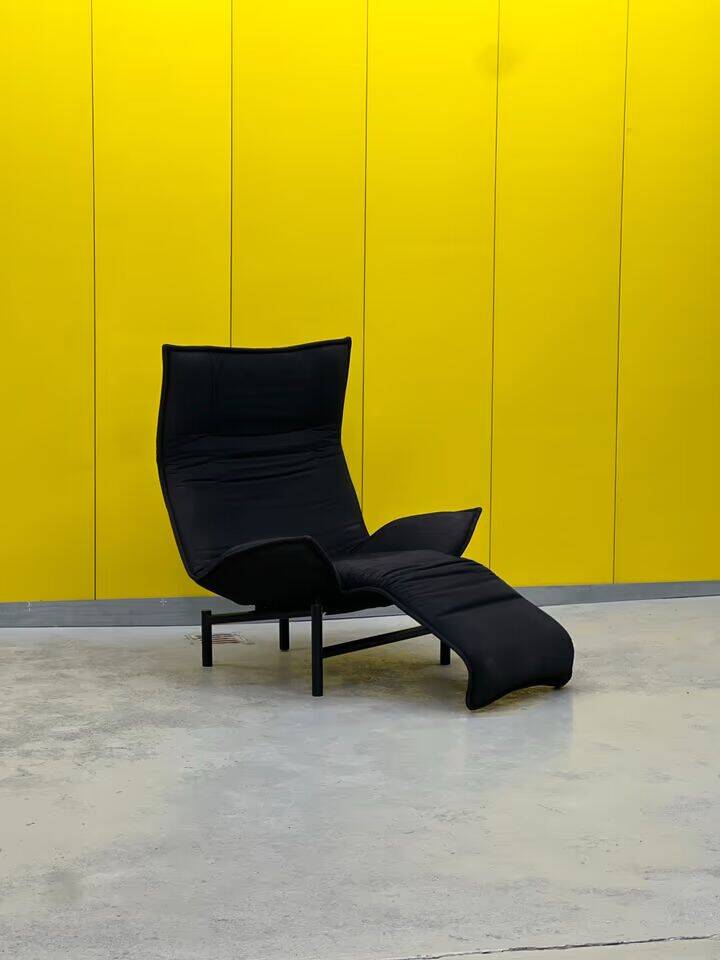 Vintage Black Veranda Armchair by Vico Magistretti for Cassina