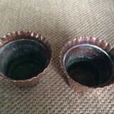 Paire de cache pots en cuivre