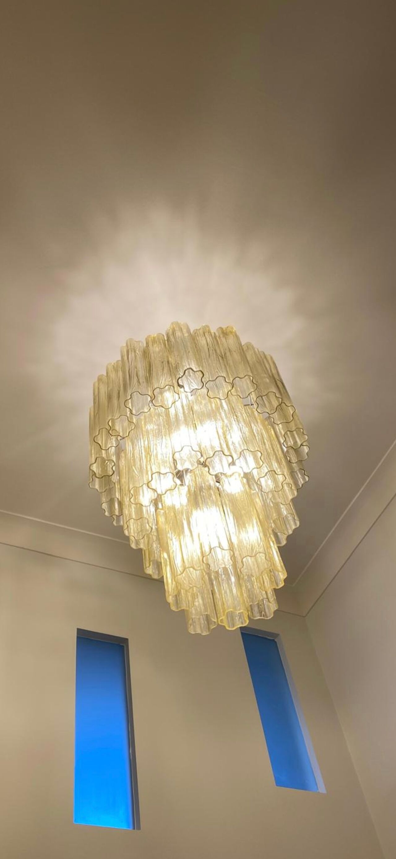 Murano glass ceiling light by Venini 1990