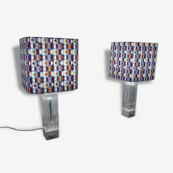 Pair of lamp daum 1970