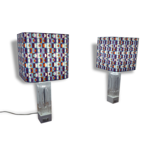 paire de lampe daum 1970