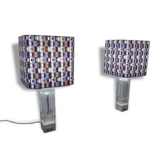 Pair of lamp daum 1970
