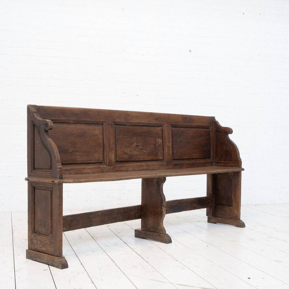 Antique French Oak Bench, 1850