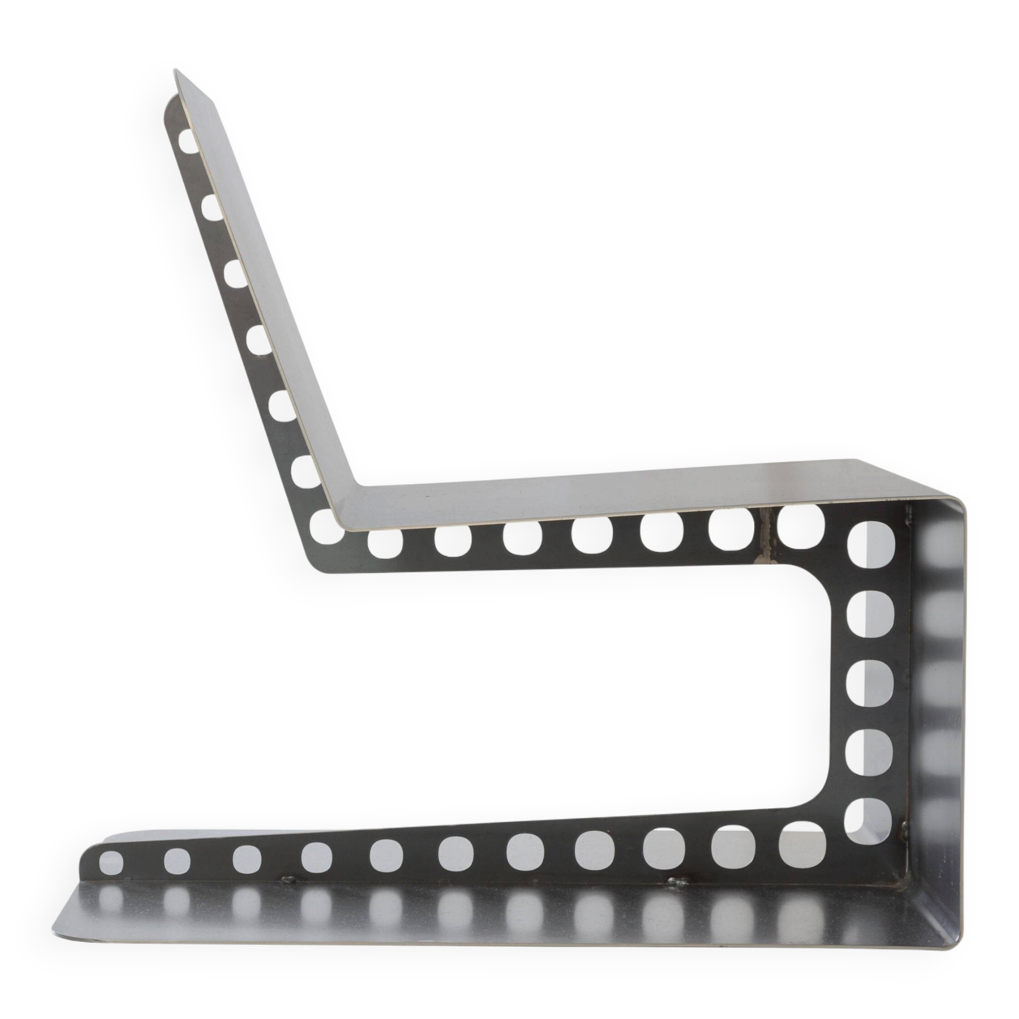 Brutalist Meccano Lounge Chair, Italian Collectible Design