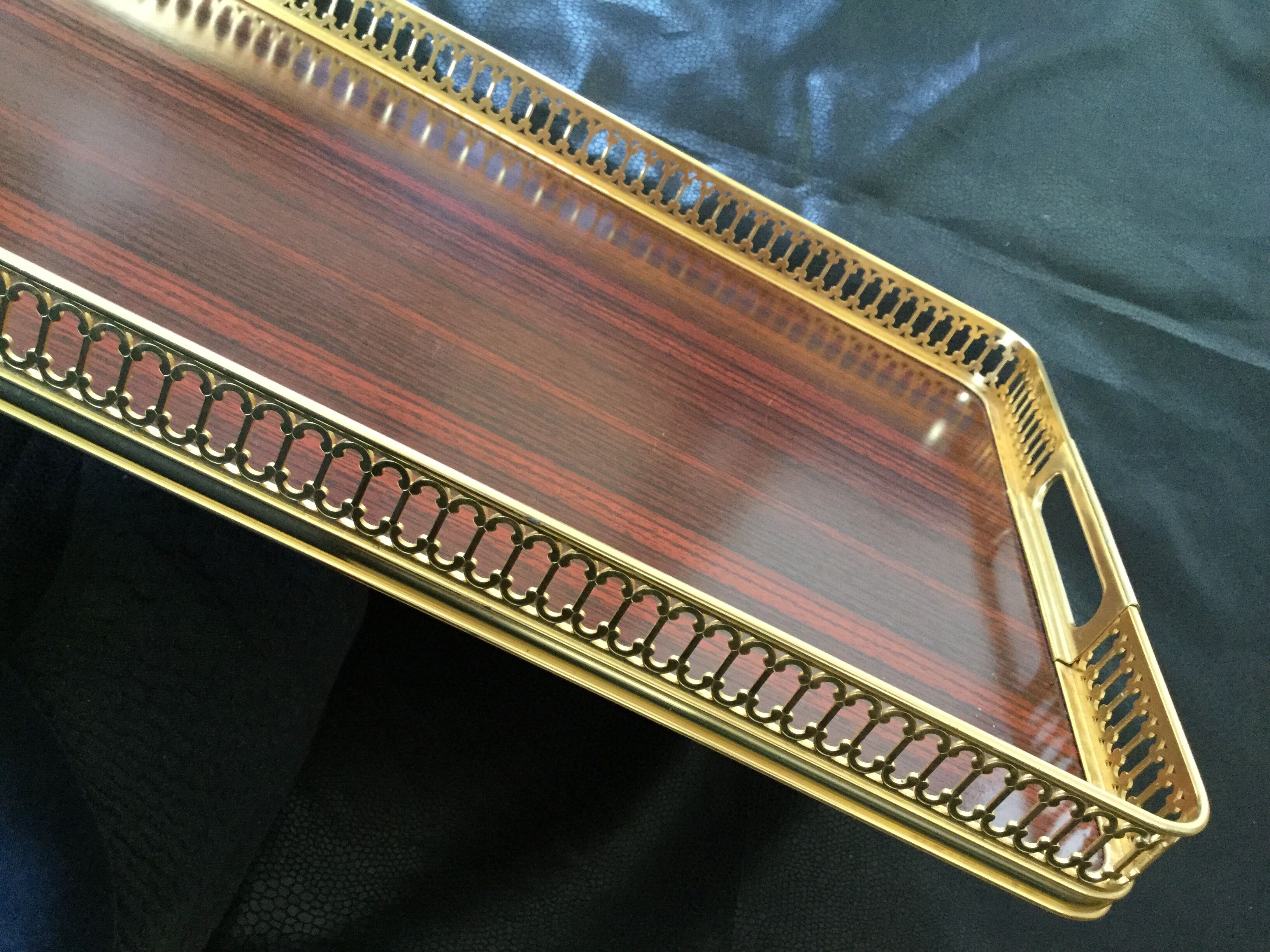 Plateau formica and brass 50s/60s