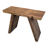 Banc / tabouret vintage bois ancien bohème