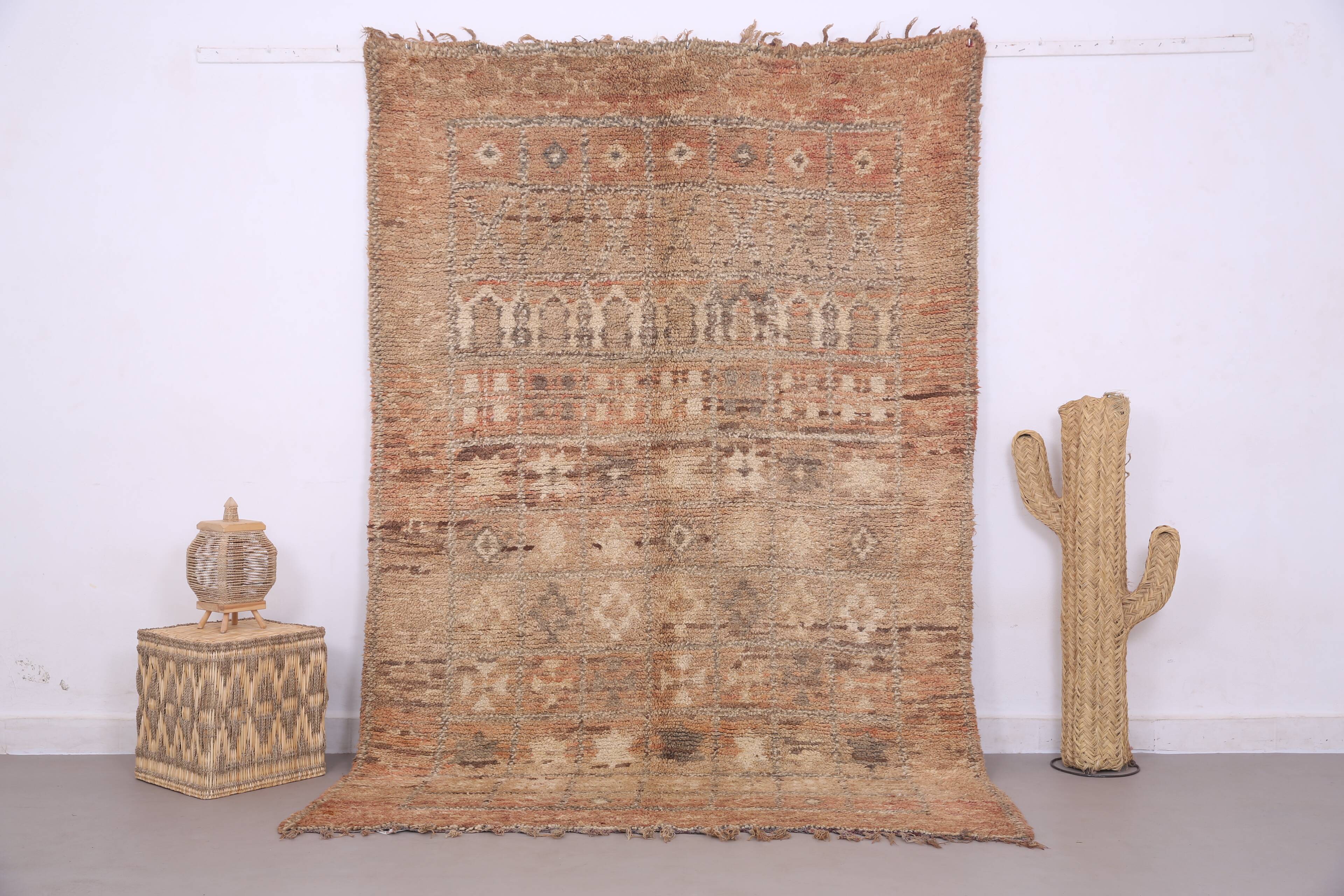 Peach Vintage Moroccan Rug 174 x 263 cm - Berber Wool Rug - Handmade rug