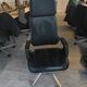 Black leather executive chair - silver interstuhl