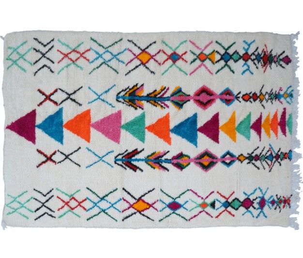 Colorful Berber carpet 244 x 145cm