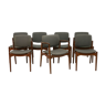 Série de 6 chaises et un fauteuil  Erik Buch for Orum Mobler, 1960s