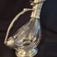 Wine carafe, duck design, glass and metal A553