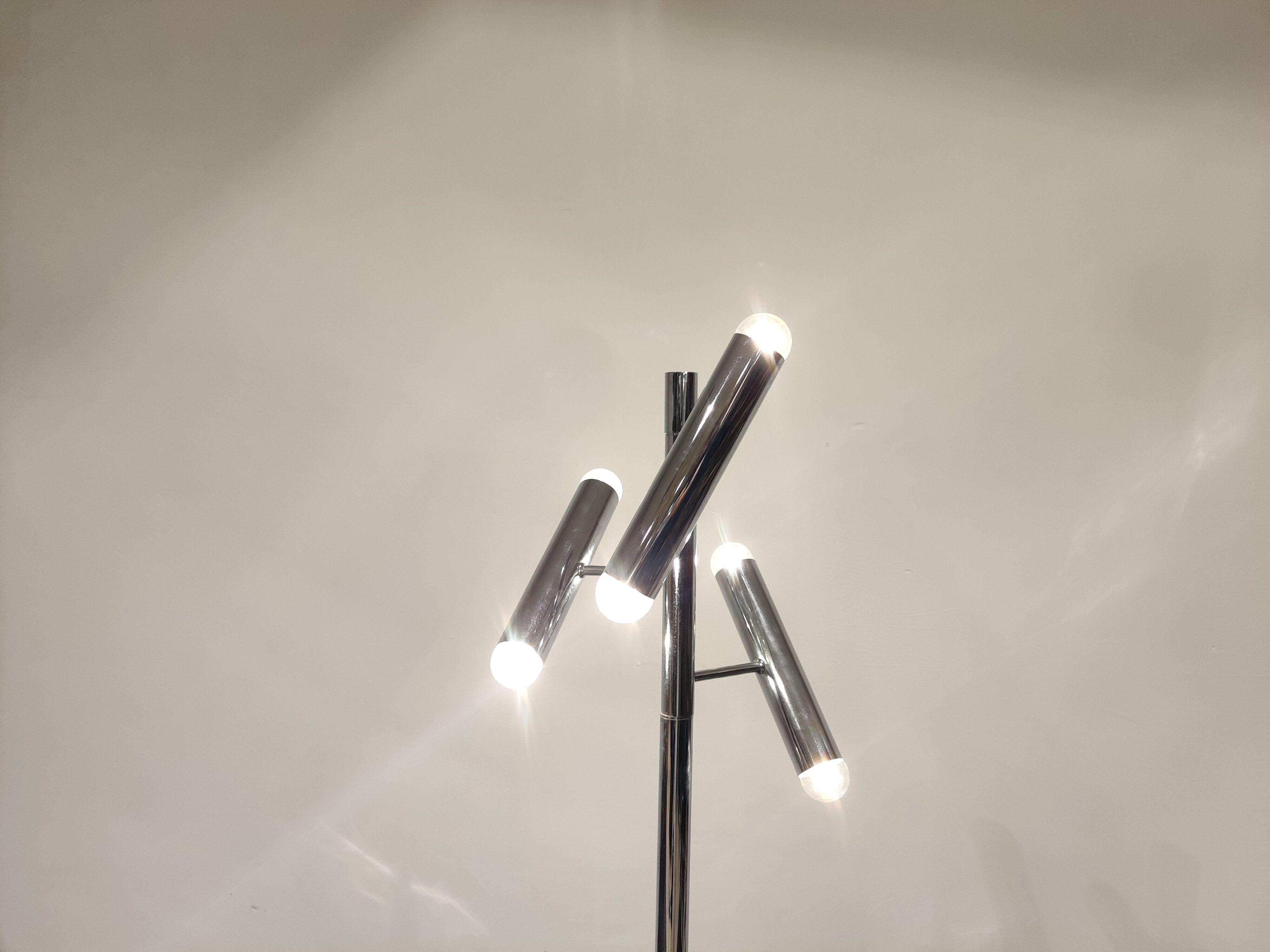Vintage chrome floor lamp, 1970s