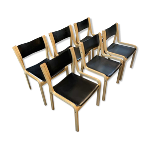 Série de 6 chaises scandinaves,