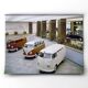Tirage d’art, showroom Volkswagen, années 1960, couleurs originales