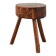 Rustic Oak Tripod Stool with Chunky Round Wooden Seat, France, circa 1920