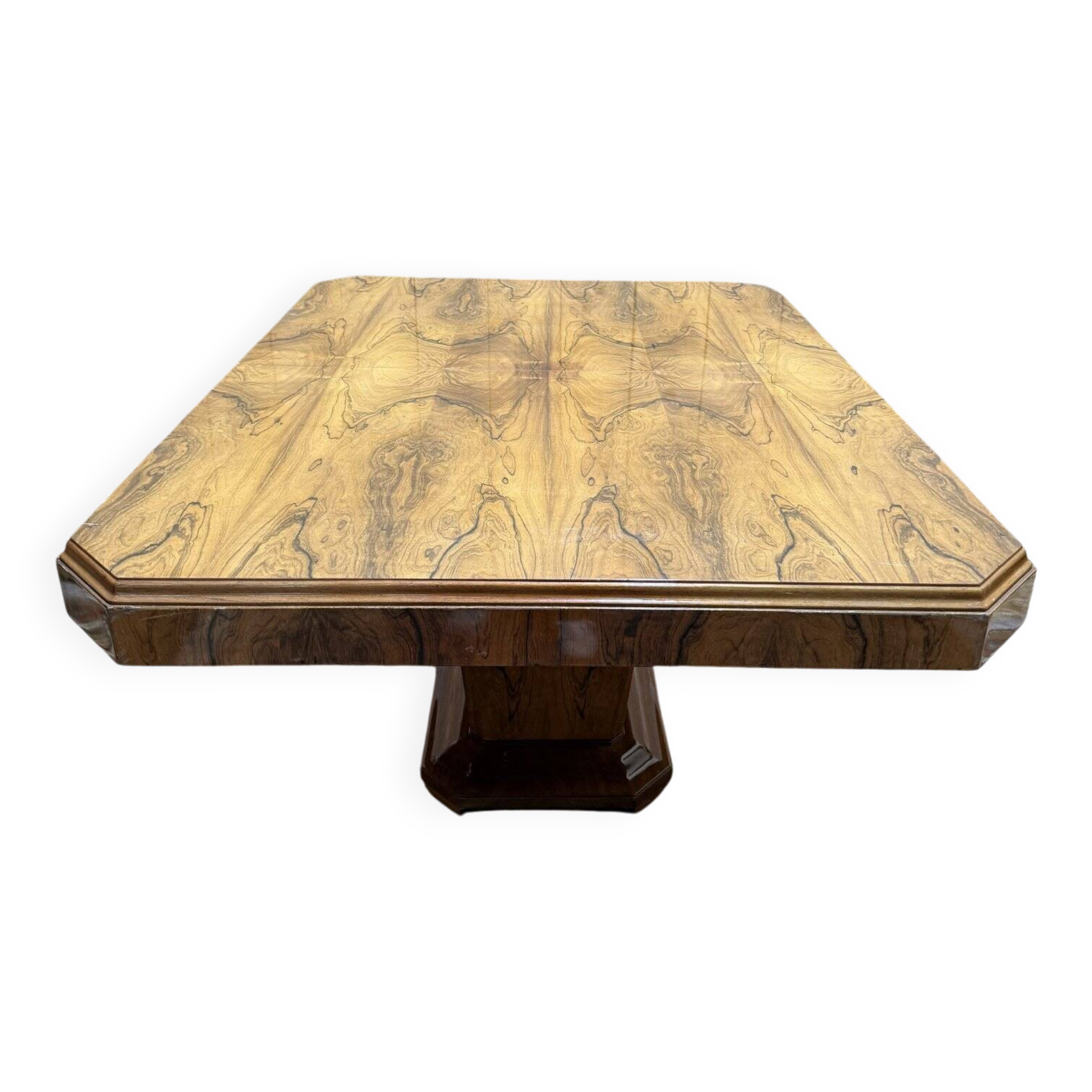 Art Deco dining table in walnut veneer