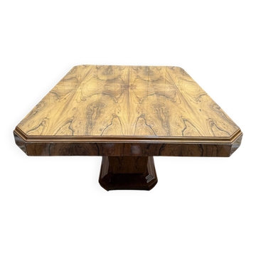 Art Deco dining table in walnut veneer