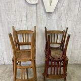 Set of 4 mismatched bistro chairs